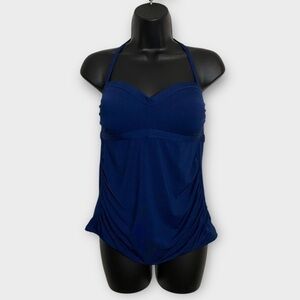 Athleta Navy Blue Halter Top Tankini Size Medium Style 594457-01